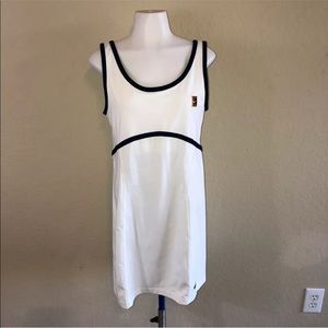 Nike White Navy Blue Trim Tennis Sleeveless Dress